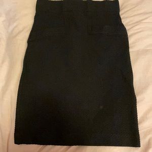 Ganni black stretchy pencil skirt